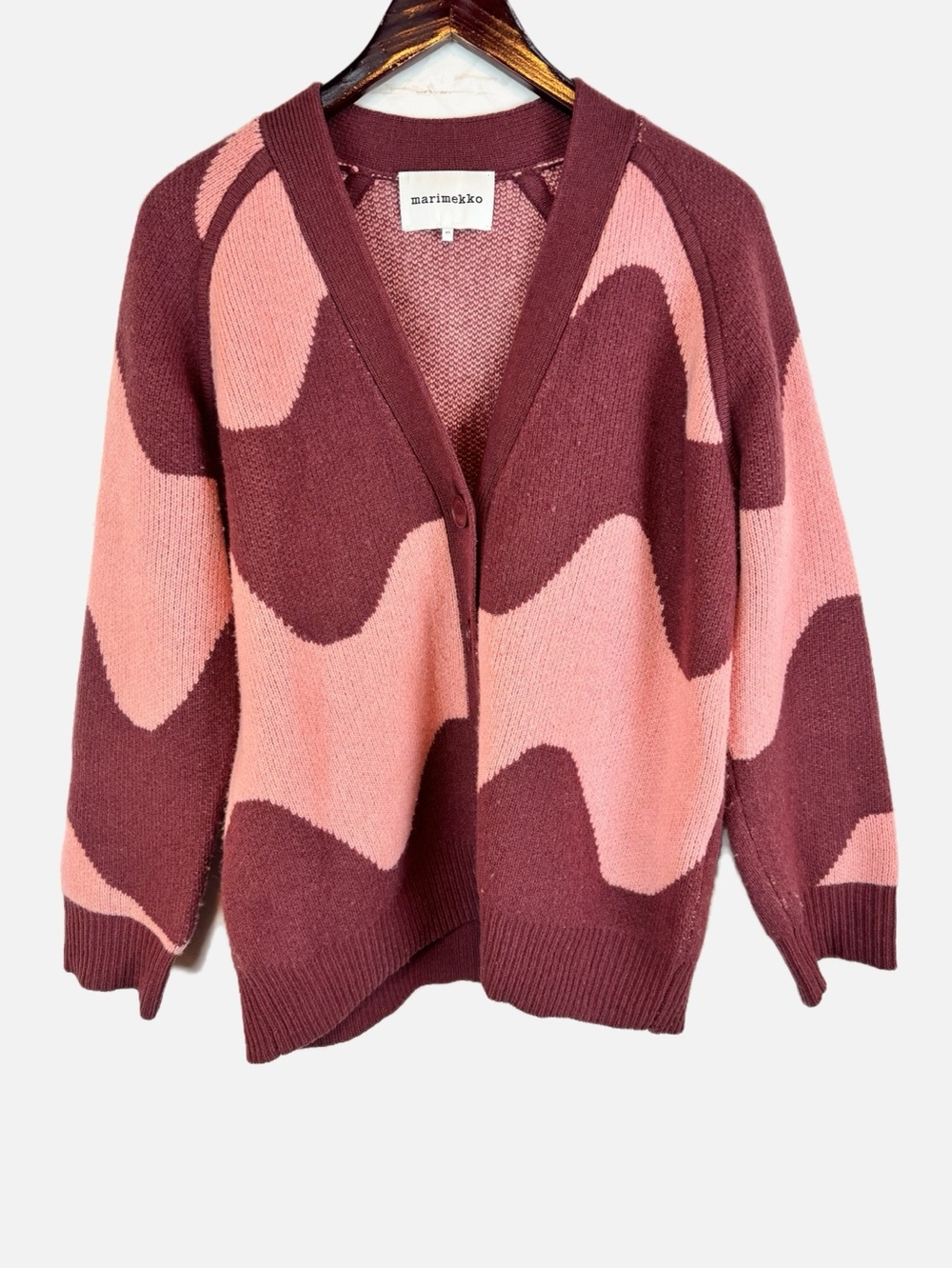 marimekko | V-Neck Button Down Cardigan Sweater, XS
